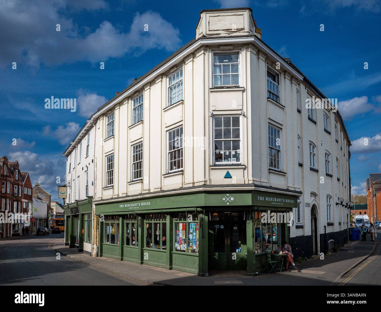 The Merchant's House cafe and Anteros Arts Gallery in Norwich at 7-9 Fye Bridge Street Norwich. Stock Photo