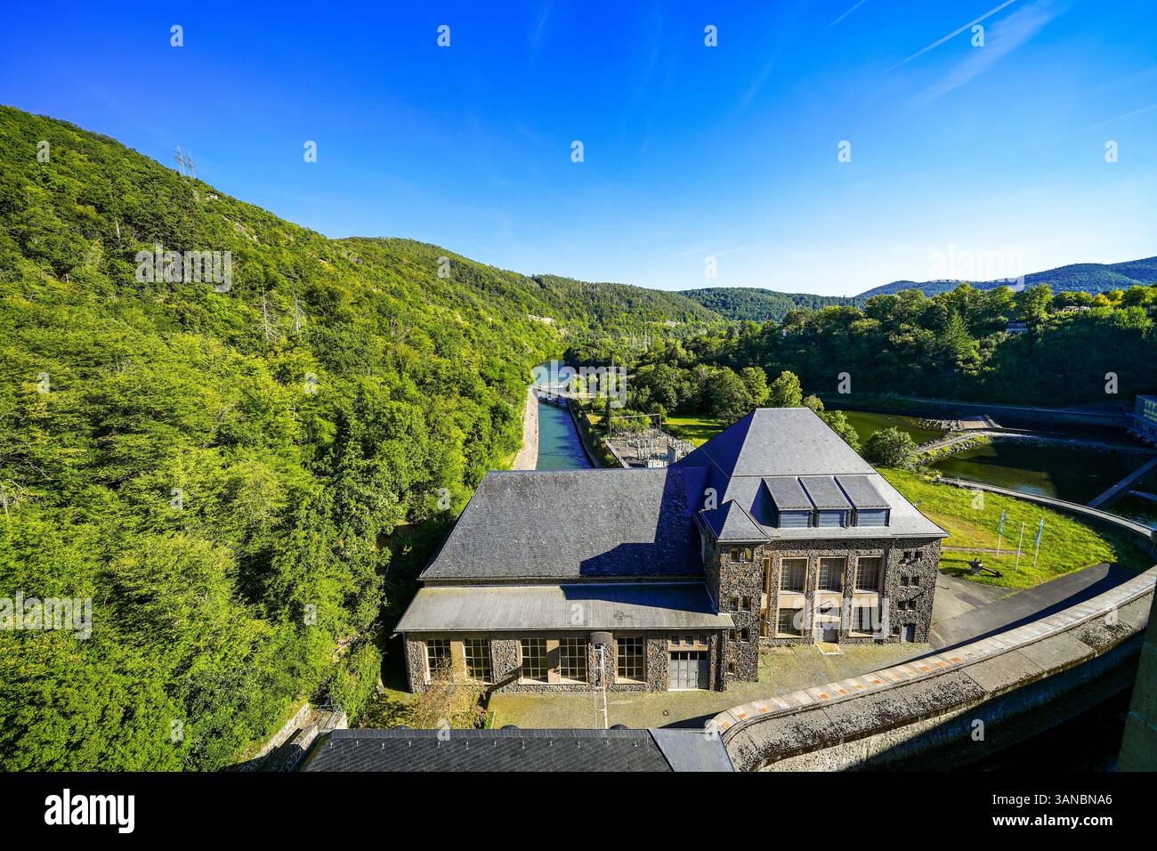 View of the Edersee and the surrounding nature at the lake. Eder Dam in ...