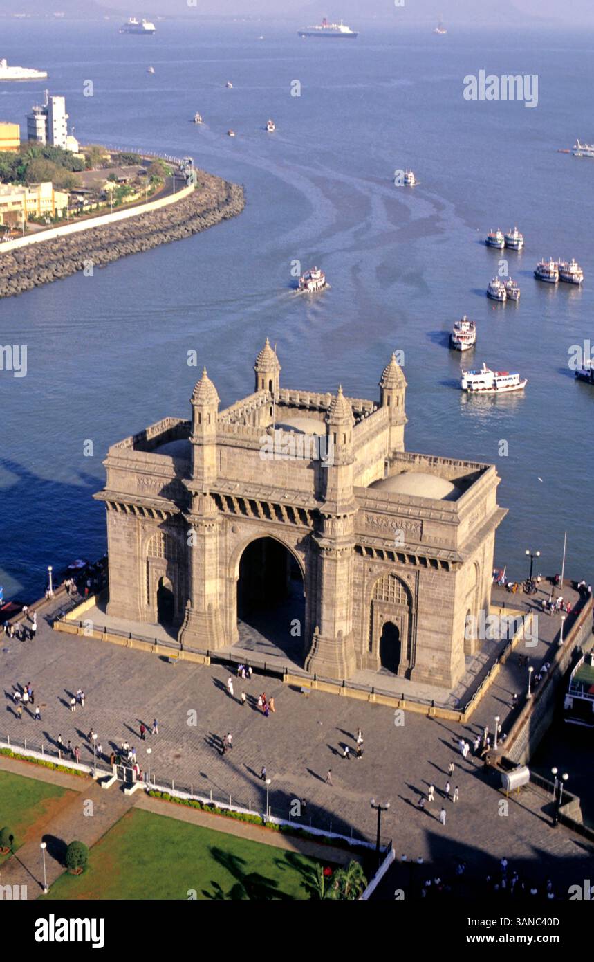 Aerial View Of Gateway Of India Bombay Mumbai Maharashtra India 