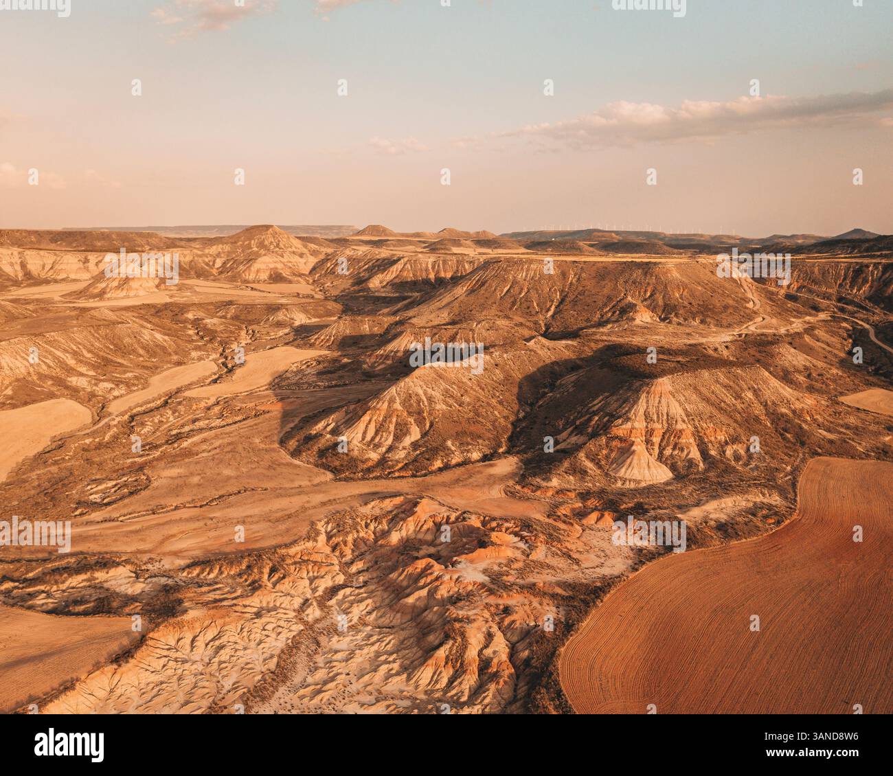 Aerial view of the Bardenas Reales Park, Spain Stock Photo - Alamy