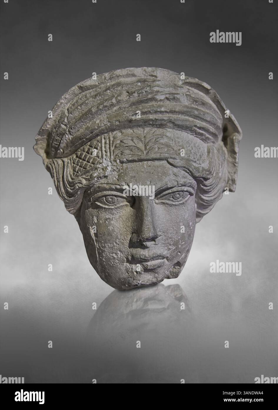 Roman stone memorial relief portrait head of a woman from a Roman ...