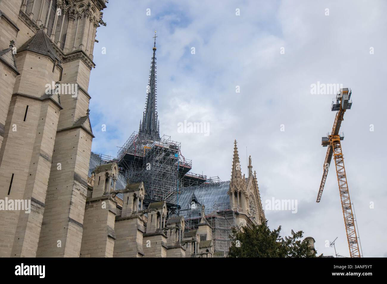 Paris France February 22nd 2025 The Notre Dame De Paris Newly Re 