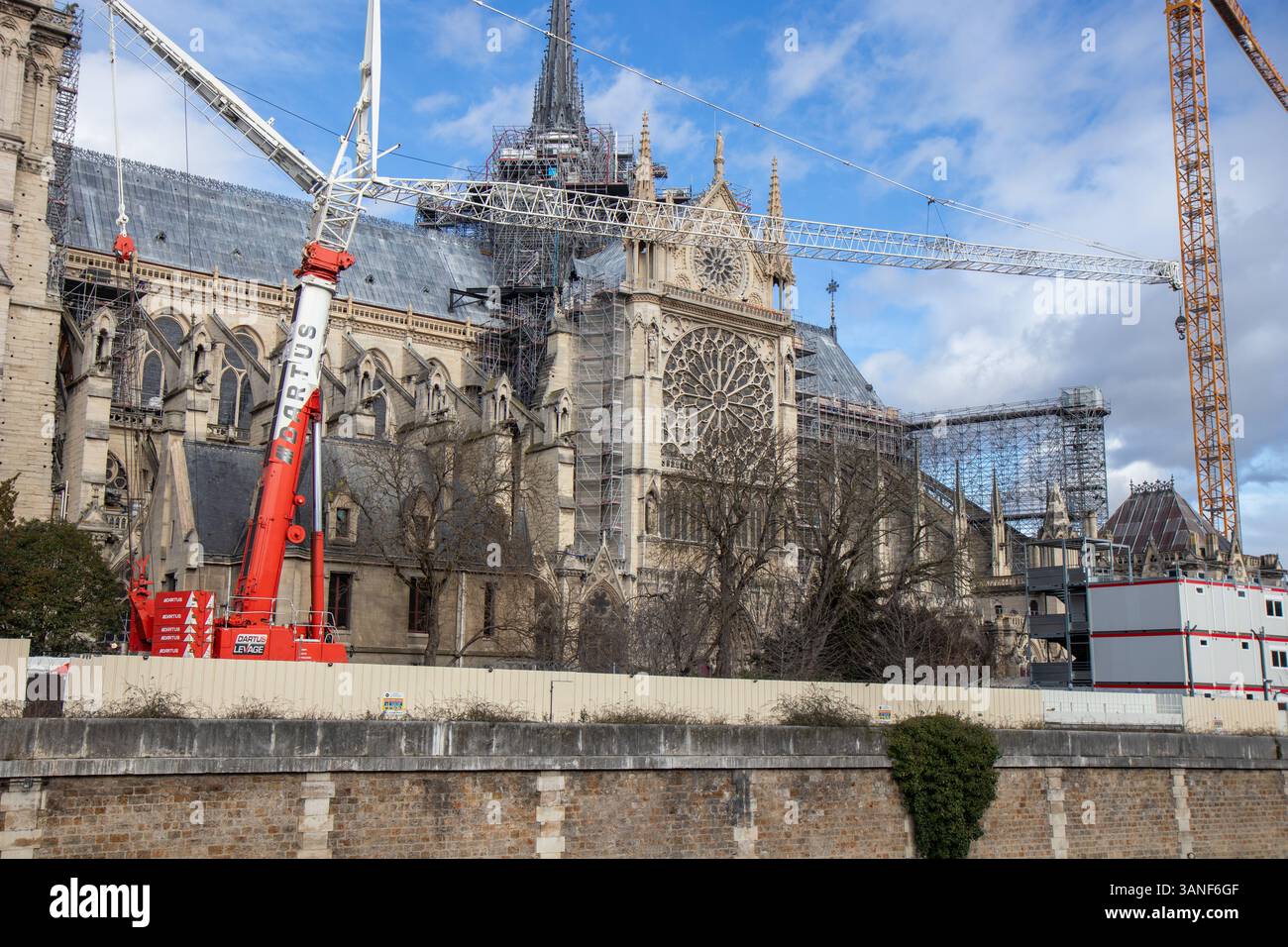 Paris France February 22nd 2025 The Notre Dame De Paris Newly Re 