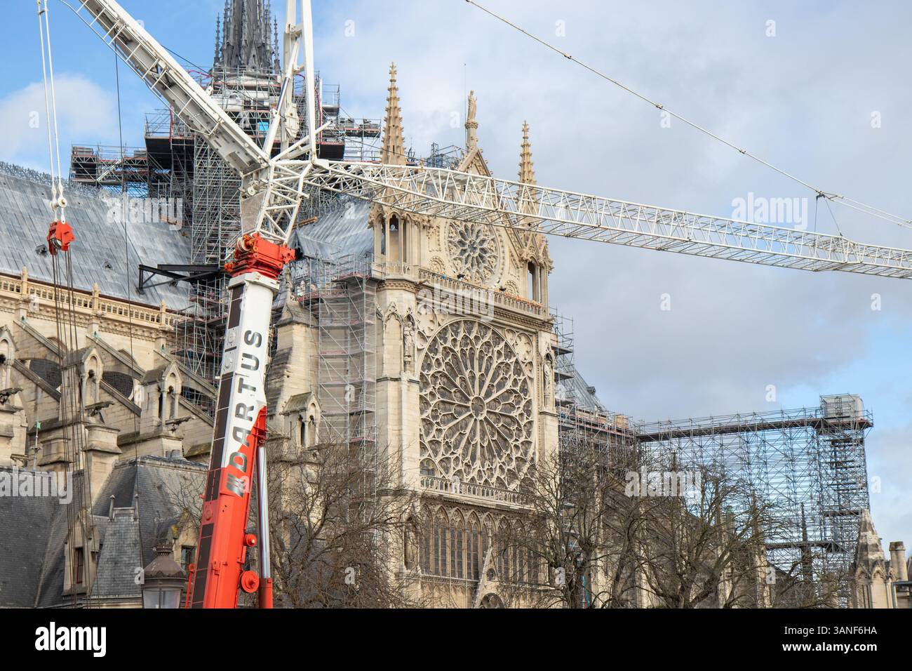 Paris France February 22nd 2025 The Notre Dame De Paris Newly Re 