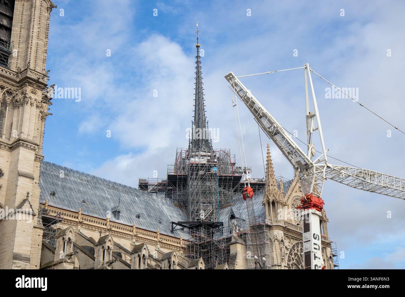 Paris France February 22nd 2025 The Notre Dame De Paris Newly Re 
