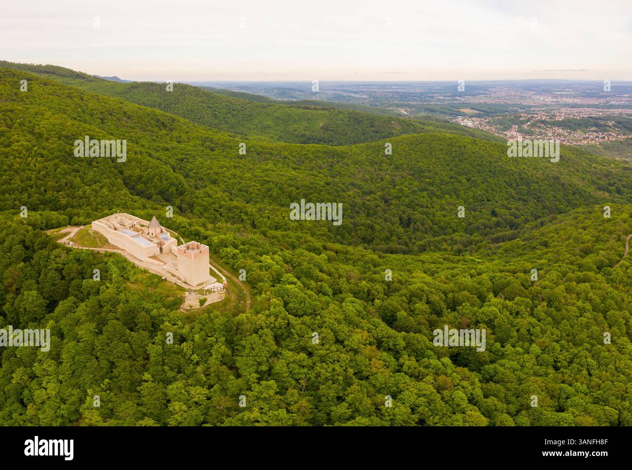 aerial-view-of-medvedgrad-medieval-fortification-at-medvednica-mountain