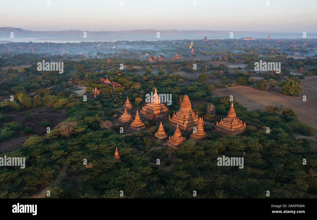 Aerial view of Bagan, Myanmar, Burma Stock Photo - Alamy