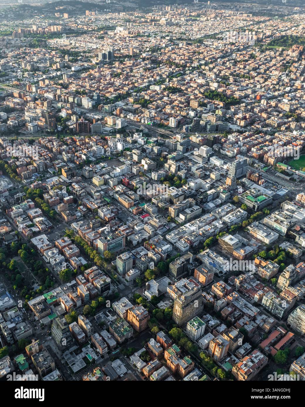 Aerial view of beautiful residential town in Bogota, Colombia Stock ...