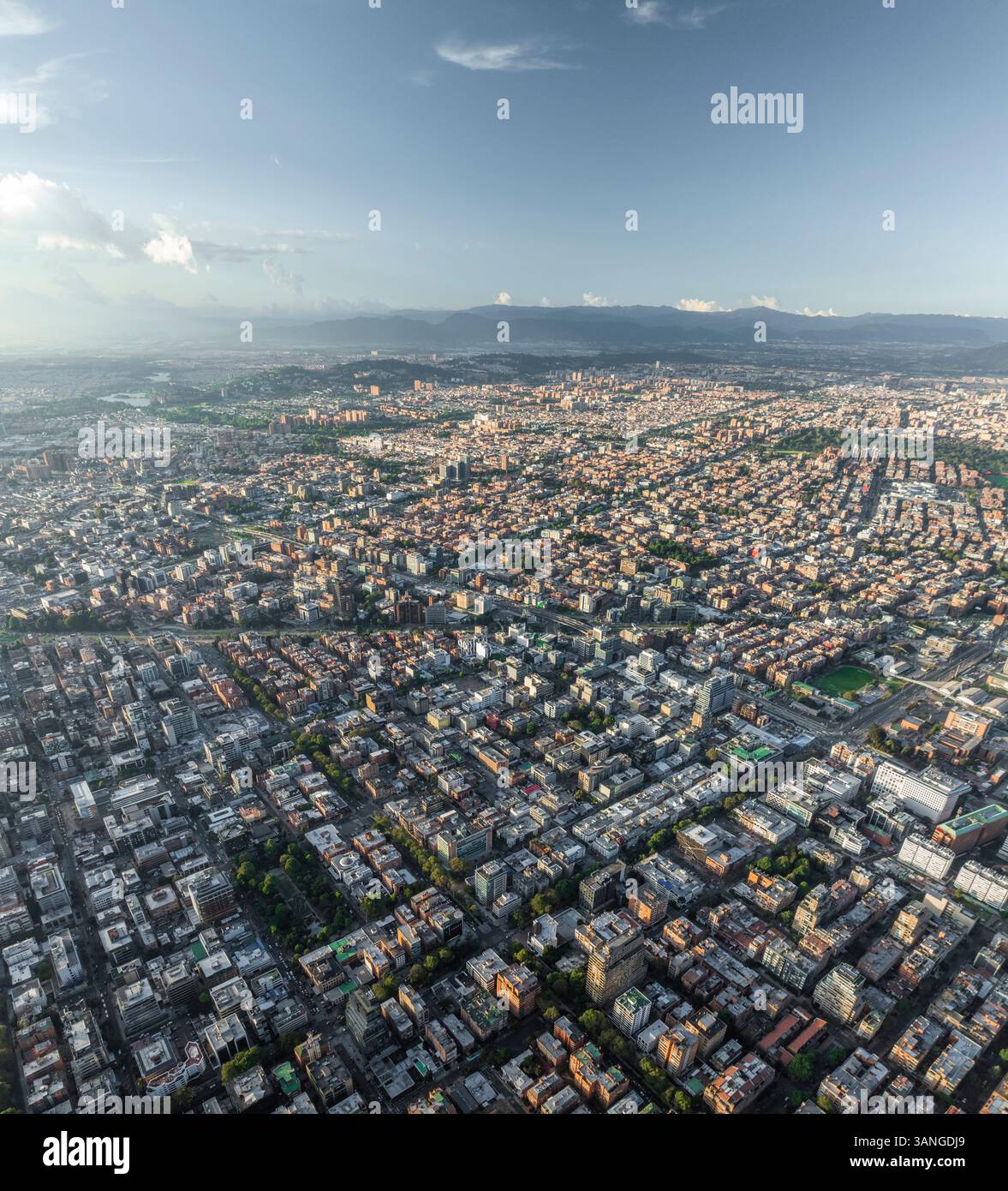 Aerial view of beautiful residential suburb in Bogota, Colombia Stock ...