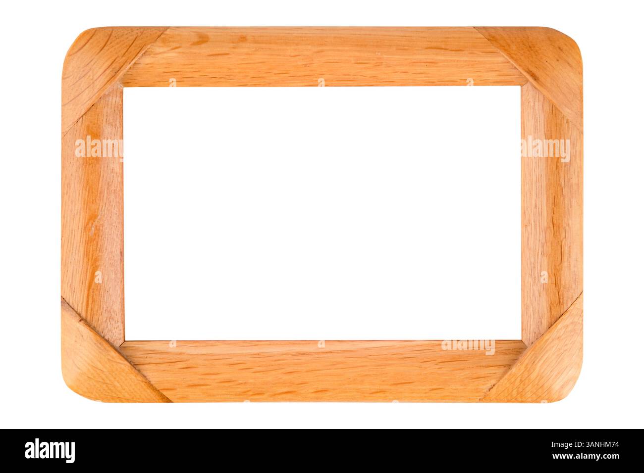 light brown wooden frame for photo, certificate isolated Stock Photo ...
