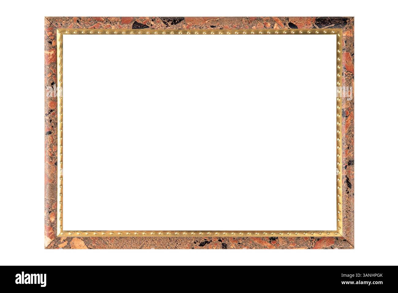 light brown frame for photo, certificate isolated Stock Photo - Alamy