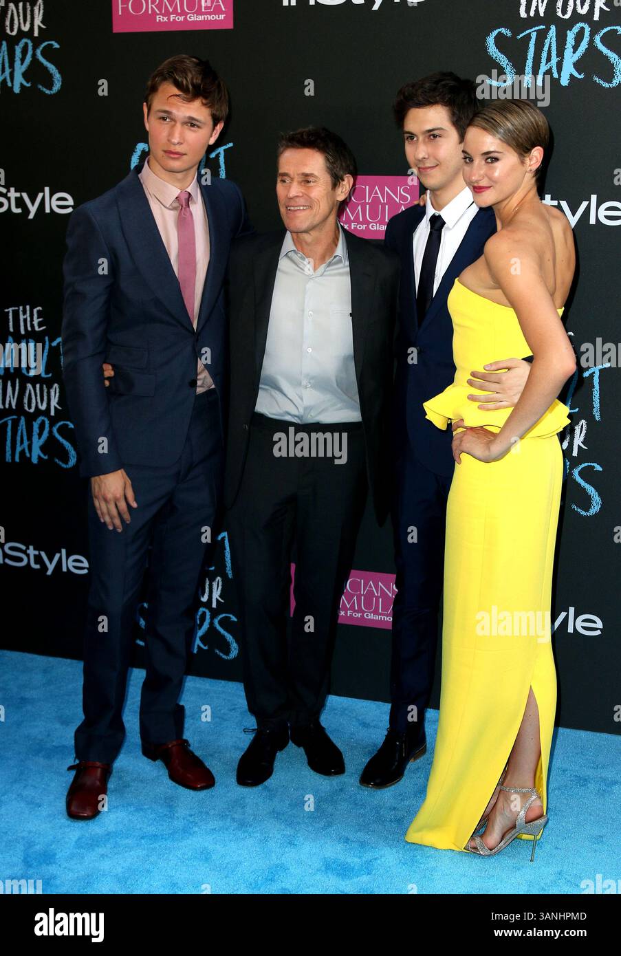 Ansel Elgort, Willem Dafoe, Nat Wolff and Shailene Woodley at the