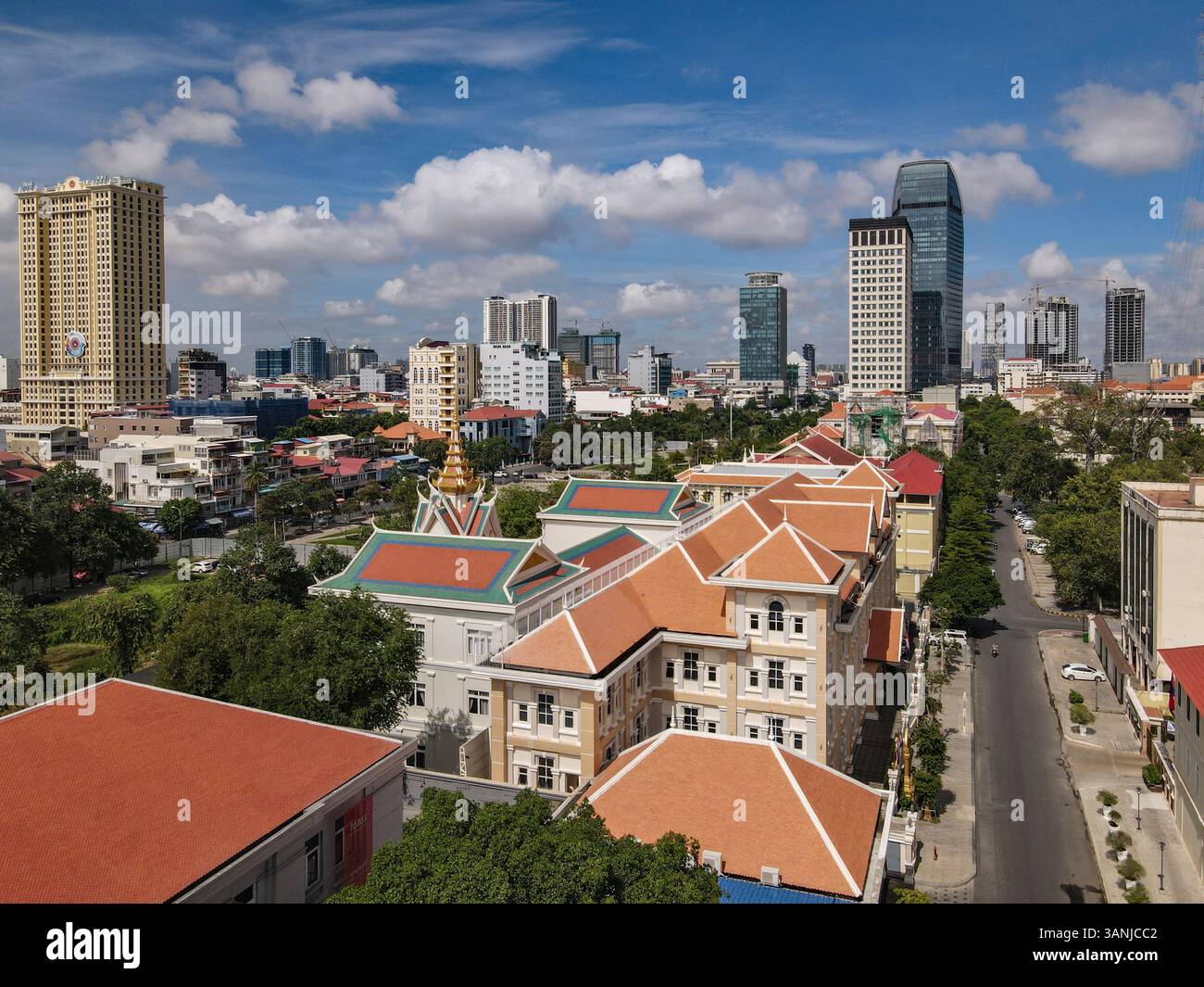 Aerial view of Phnom Penh skyline, Cambodia Stock Photo - Alamy