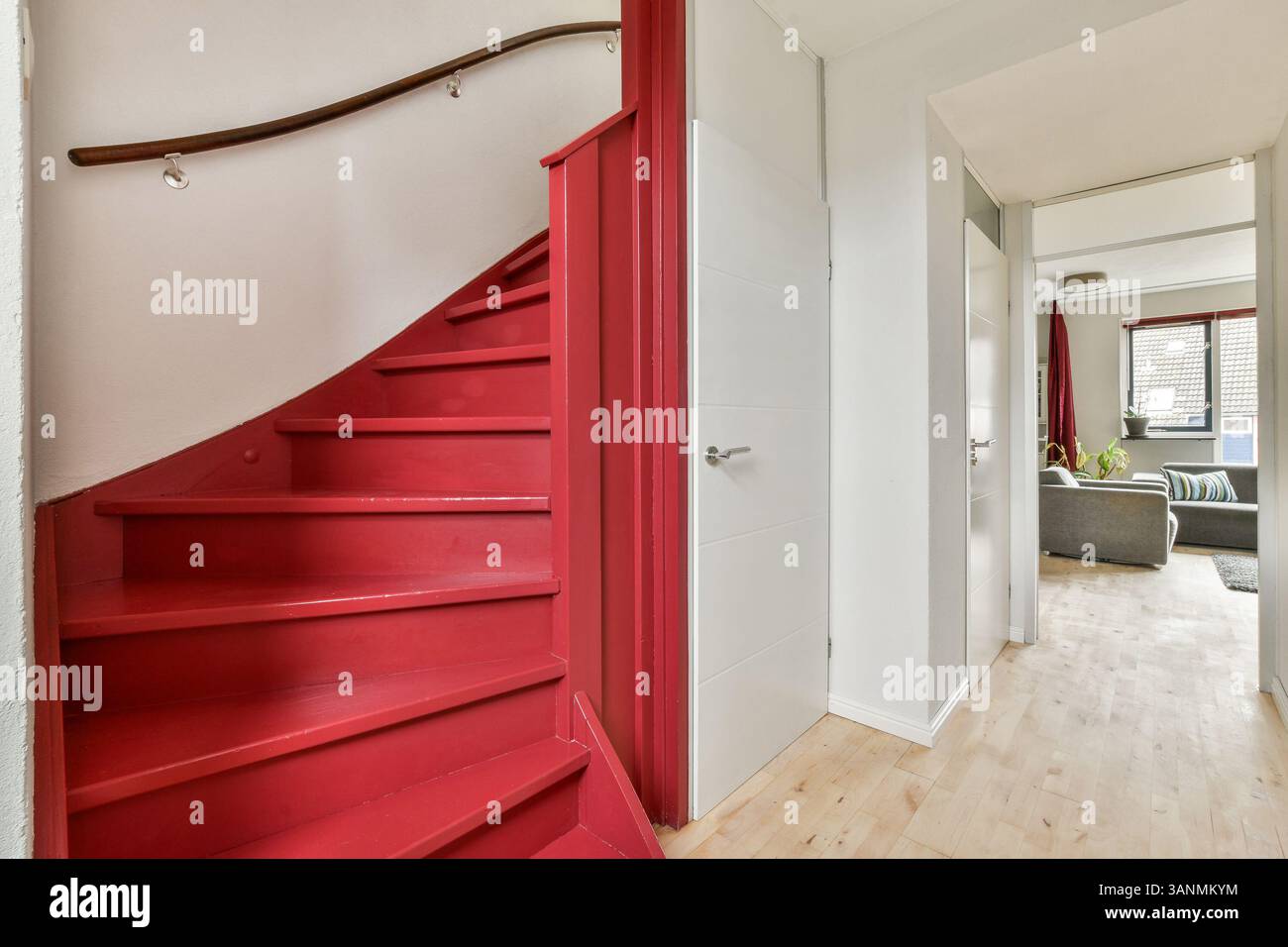 Red spiral staircase hi-res stock photography and images - Alamy