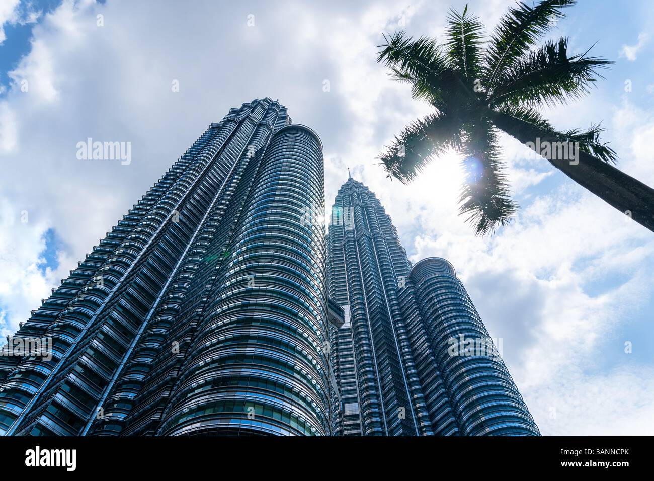 Kuala Lumpur, Malaysia: A dramatic low-angle view of the iconic ...