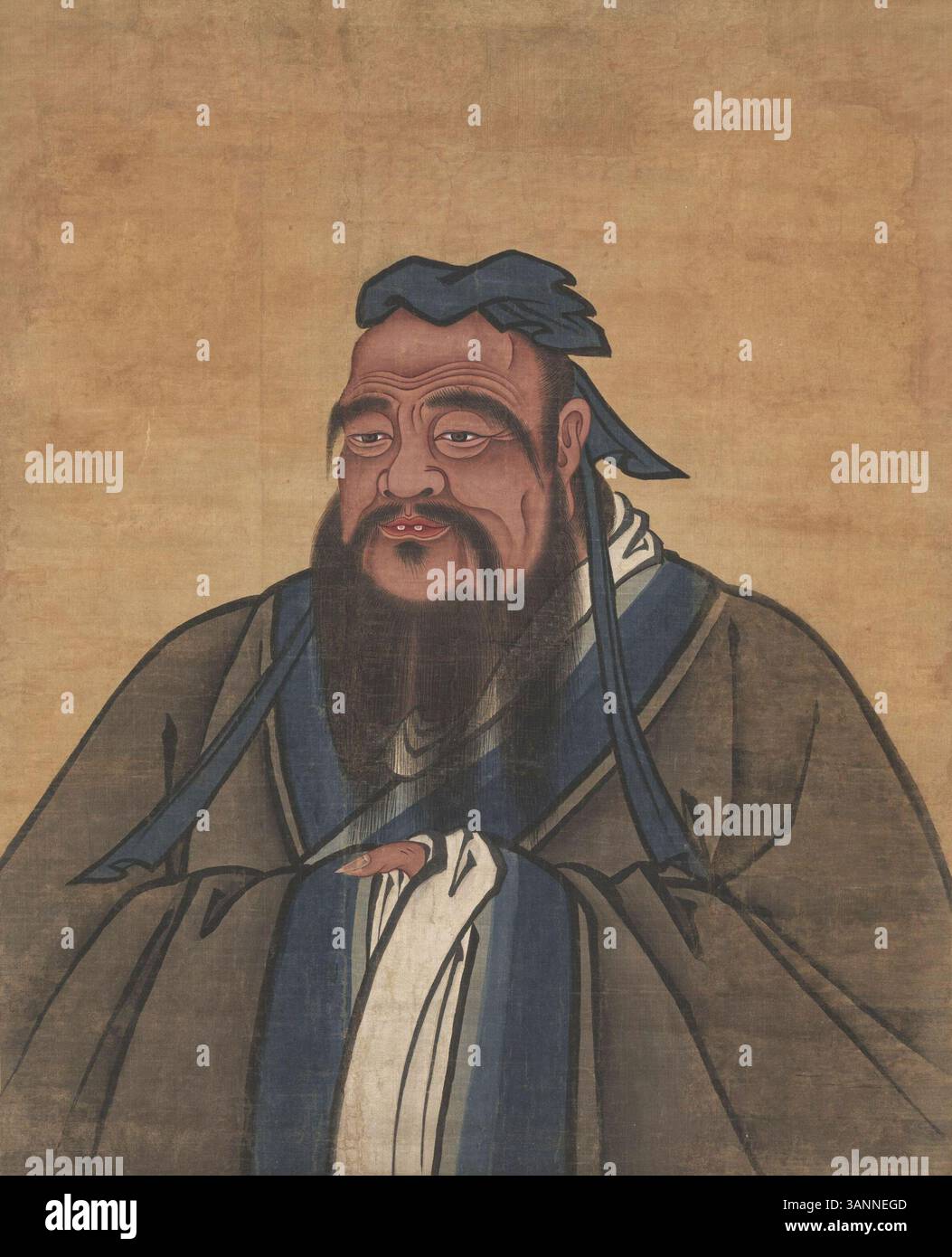 Confucius portrait painting hi-res stock photography and images
