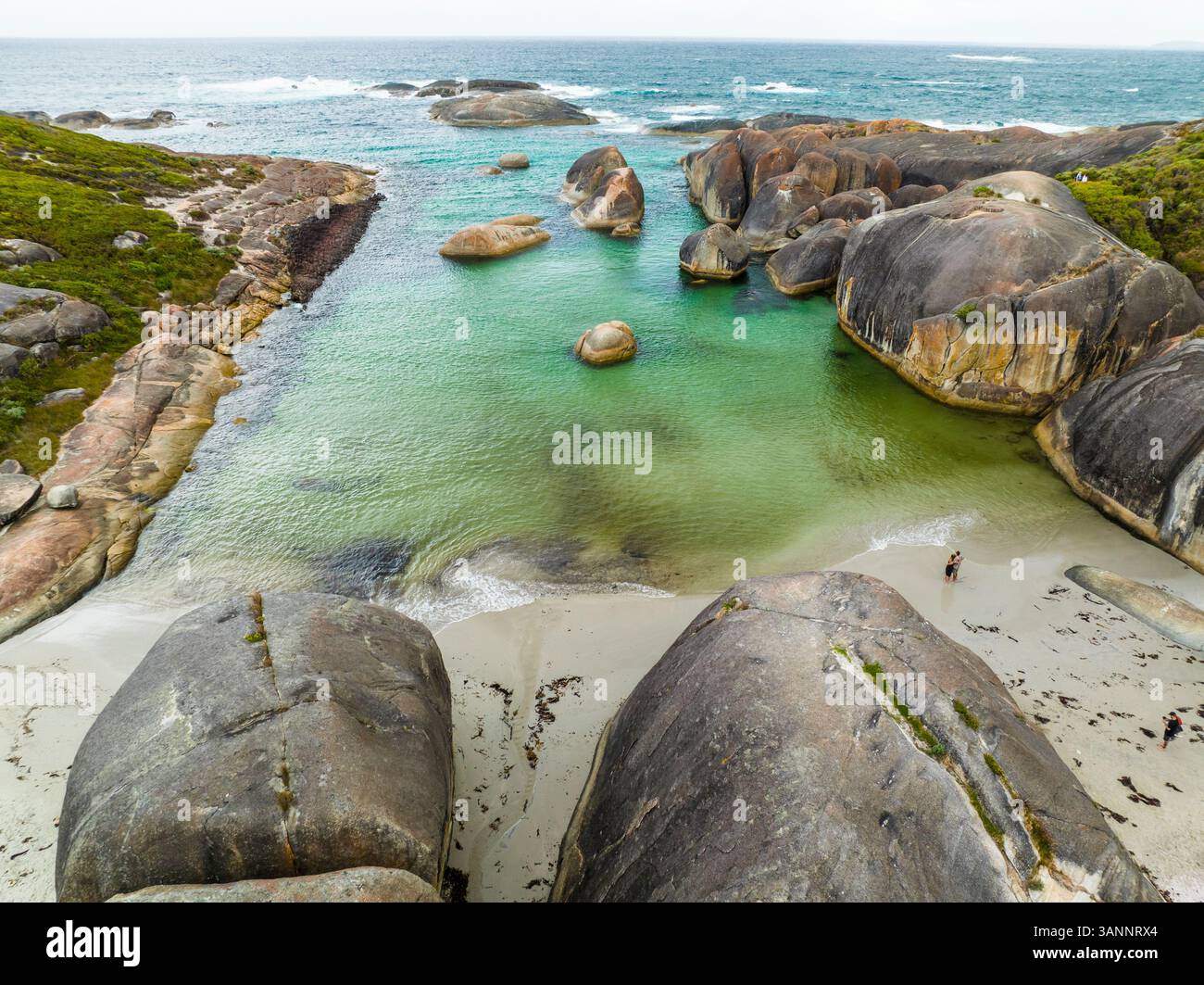 Elephant Rocks Perth Aerial view of the beach in Elephant Rocks, Western Australia ...