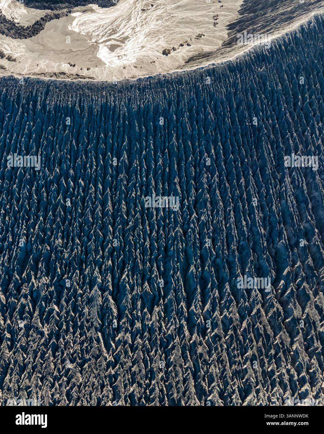 Volcano Ridge Aerial view of a volcano ridge on Isla san Benedicto, Colima, Mexico ...