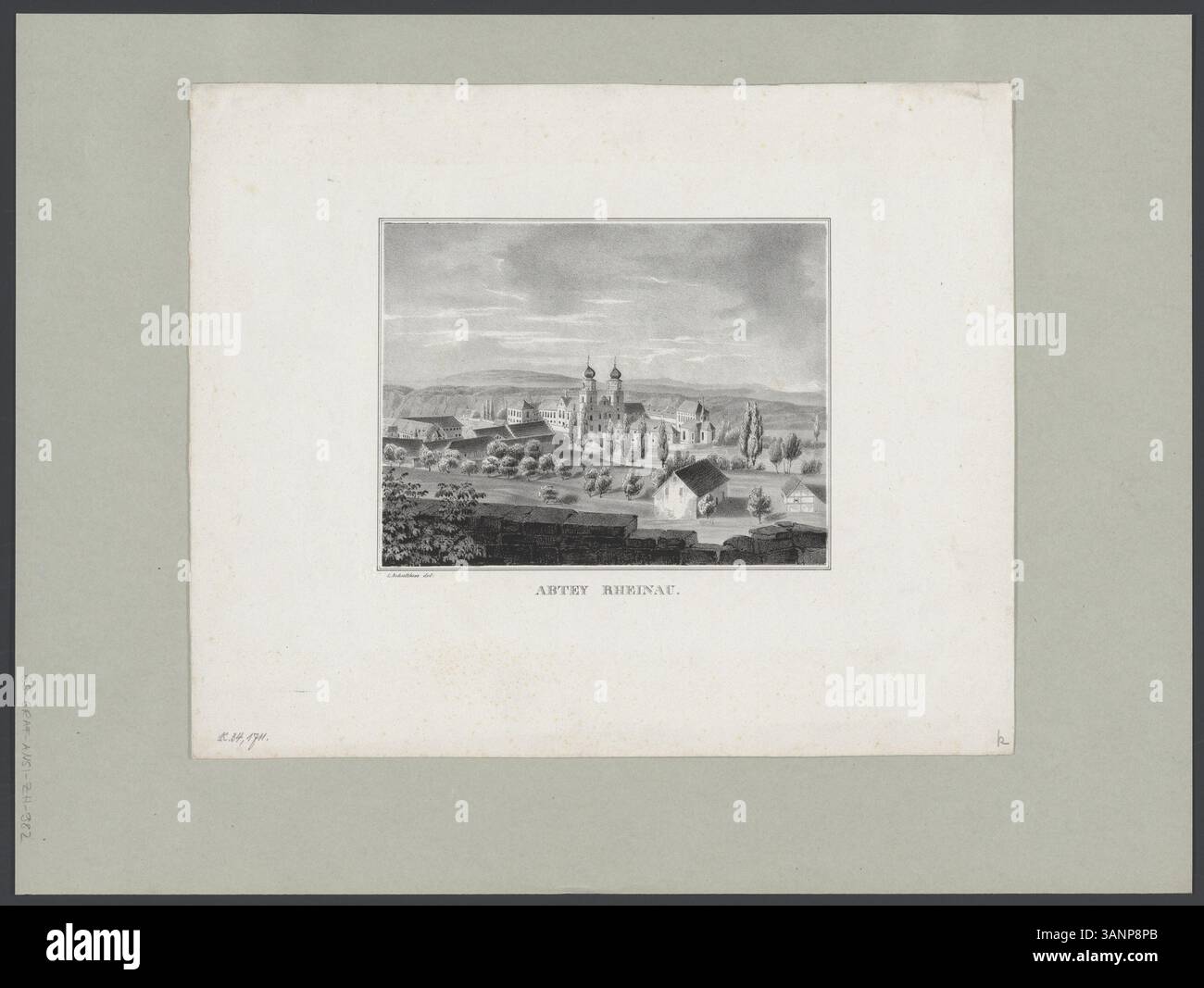 Ludwig Schulthess created this lithograph depicting the Abbey of ...