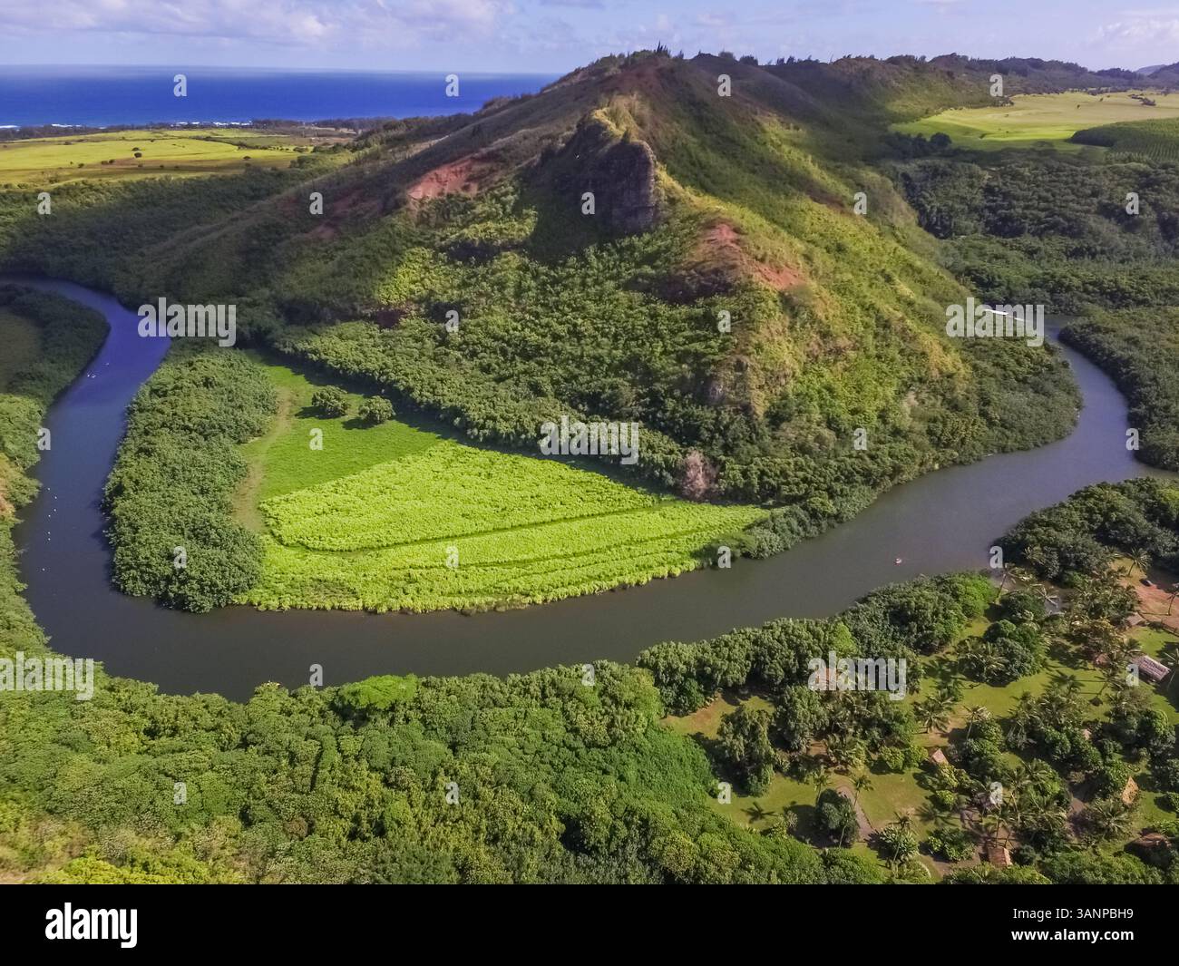 Hawaii Rivers Aerial view of Wailua river in hawaii, USA Stock Photo - Alamy