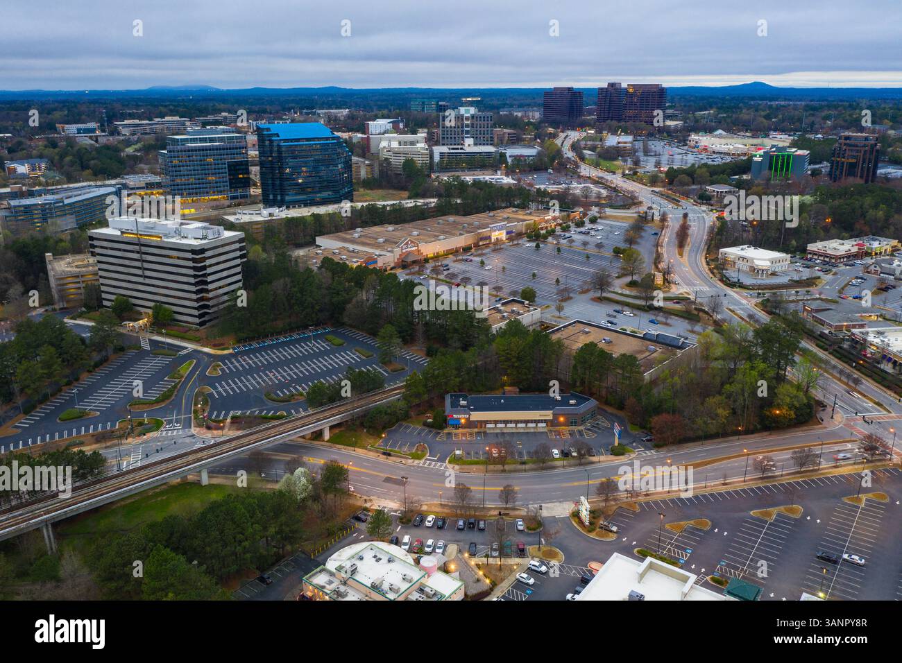 Aerial view of Phoenix residential district in Arizona, United States of America Stock Photo
