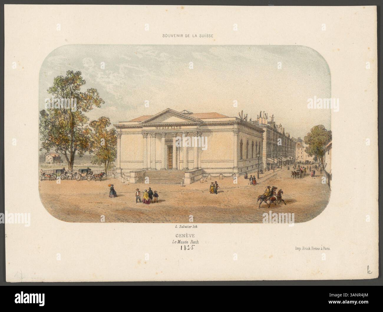 This circa 1860 lithograph by Léon Jean-Baptiste Sabatier depicts a ...