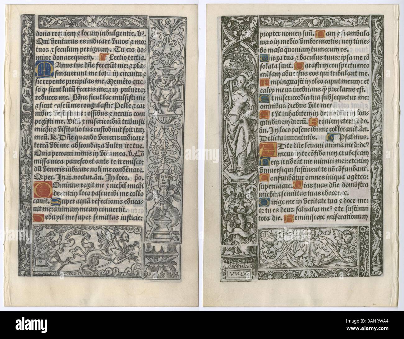 Philippe Pigouchet's 1499 printed leaf from a 'Book of Hours' features ...