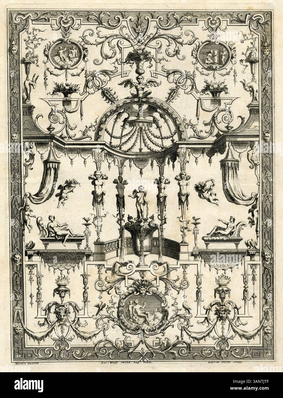 Jean Bérain the Elder’s 18th-century ornament designs feature intricate ...