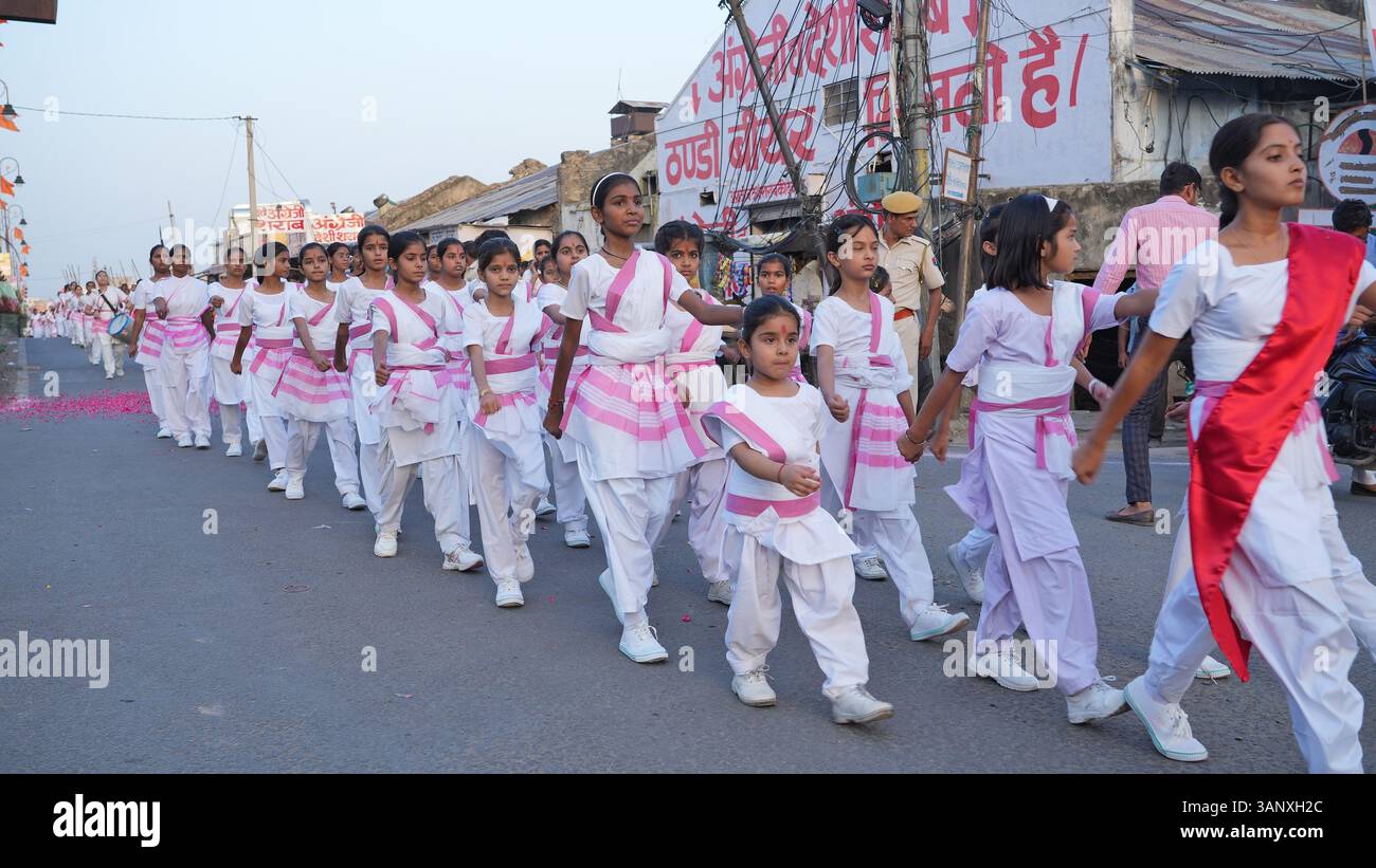 Ajmer, Rajasthan, India, April 13, 2025: Members of Rashtra Sevika ...