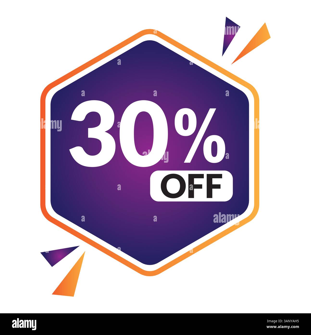 50% OFF Sale Discount Banner. Discount offer price tag. Vector Modern Sticker Illustration. Stock Vector