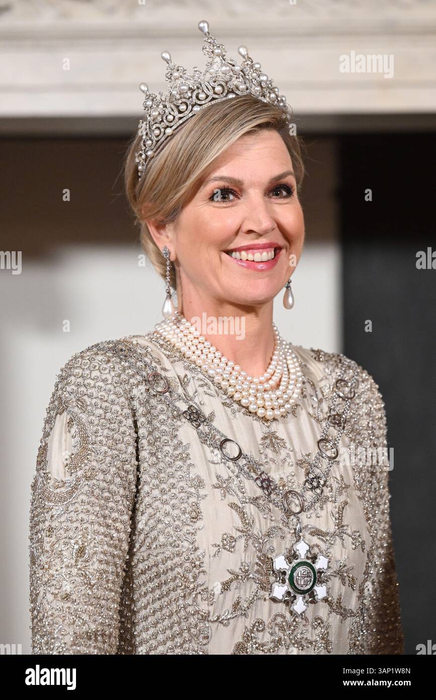 Amsterdam, The Netherlands. 15th Apr, 2025. Queen Maxima at the state ...