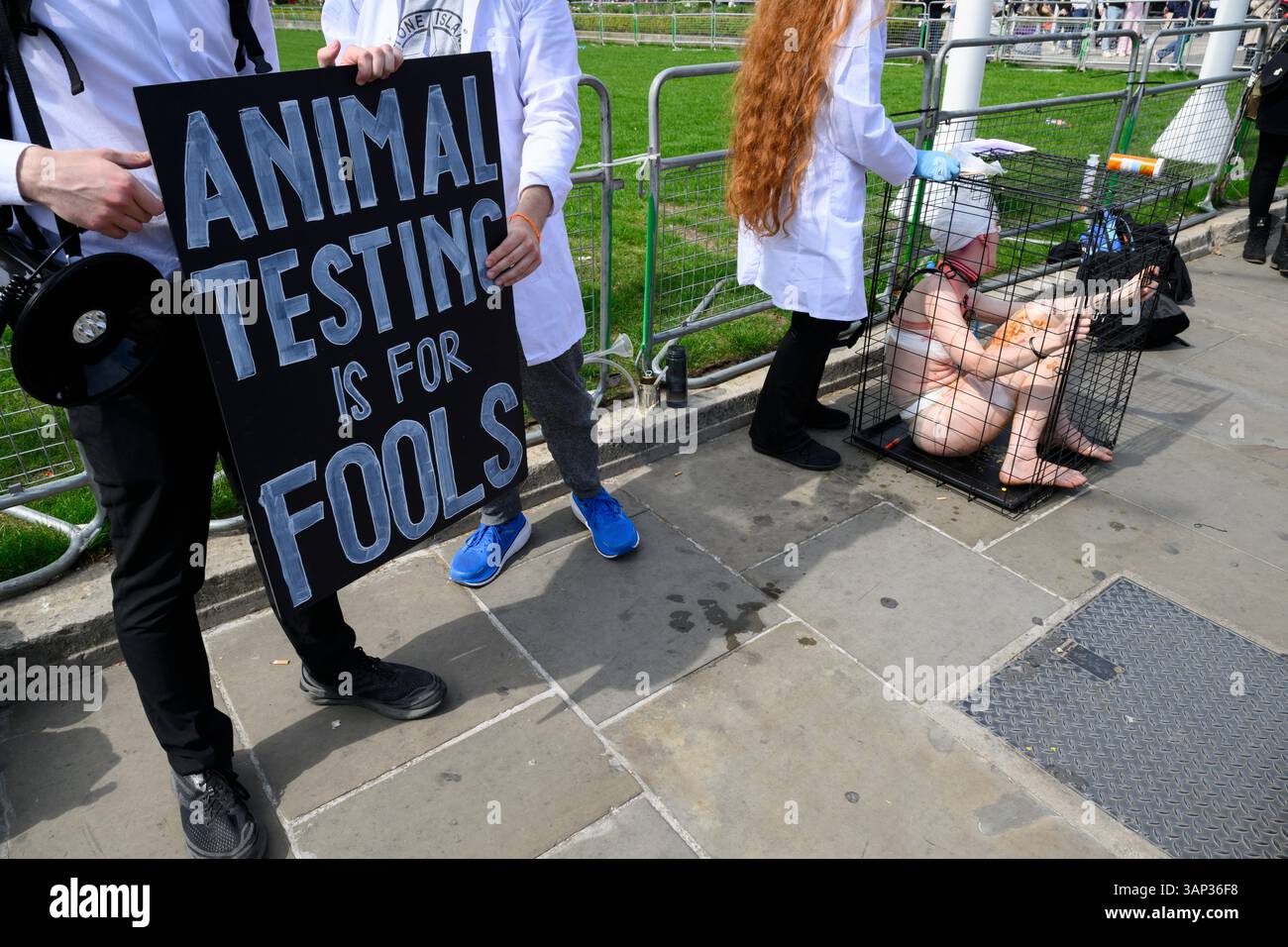 Animal testing protest hi-res stock photography and images - Alamy