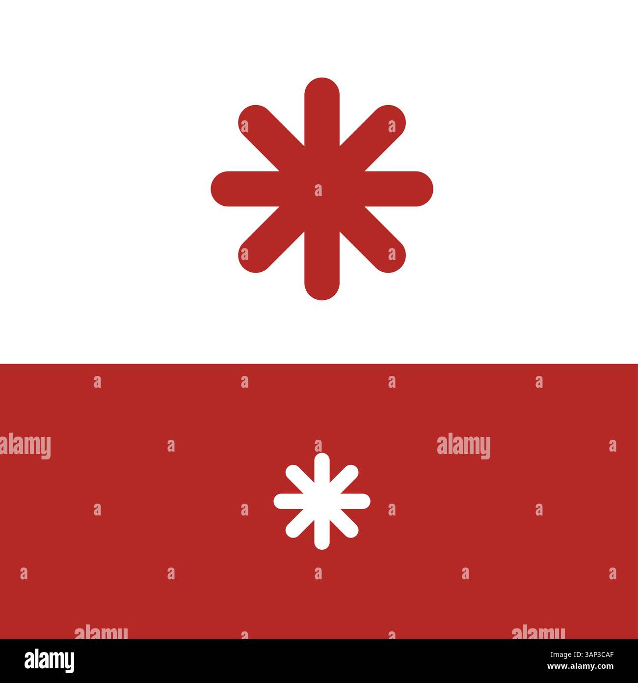 Modern Style Asterik Shape Logo Design Stock Vector