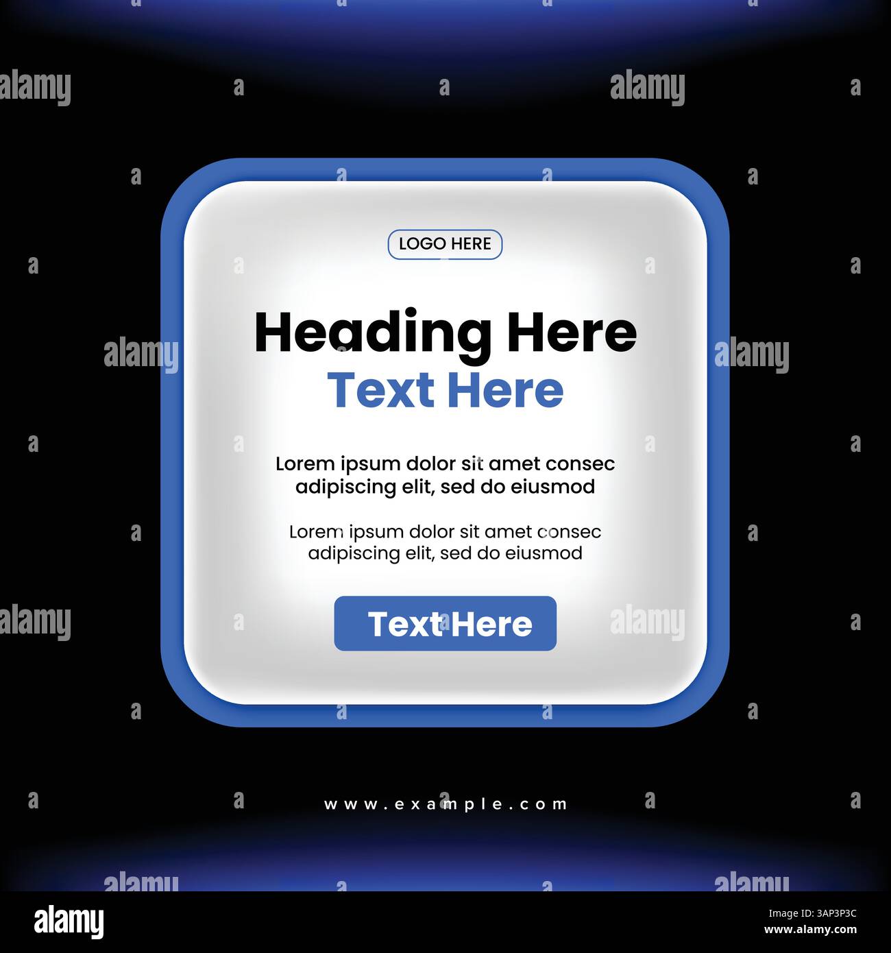 UI Style for Announcement Post Design Stock Vector