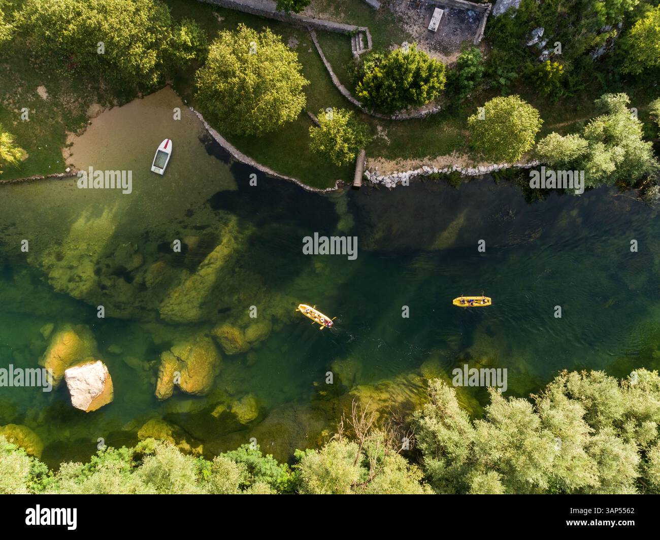 Aerial view cetina river people hi-res stock photography and images - Alamy