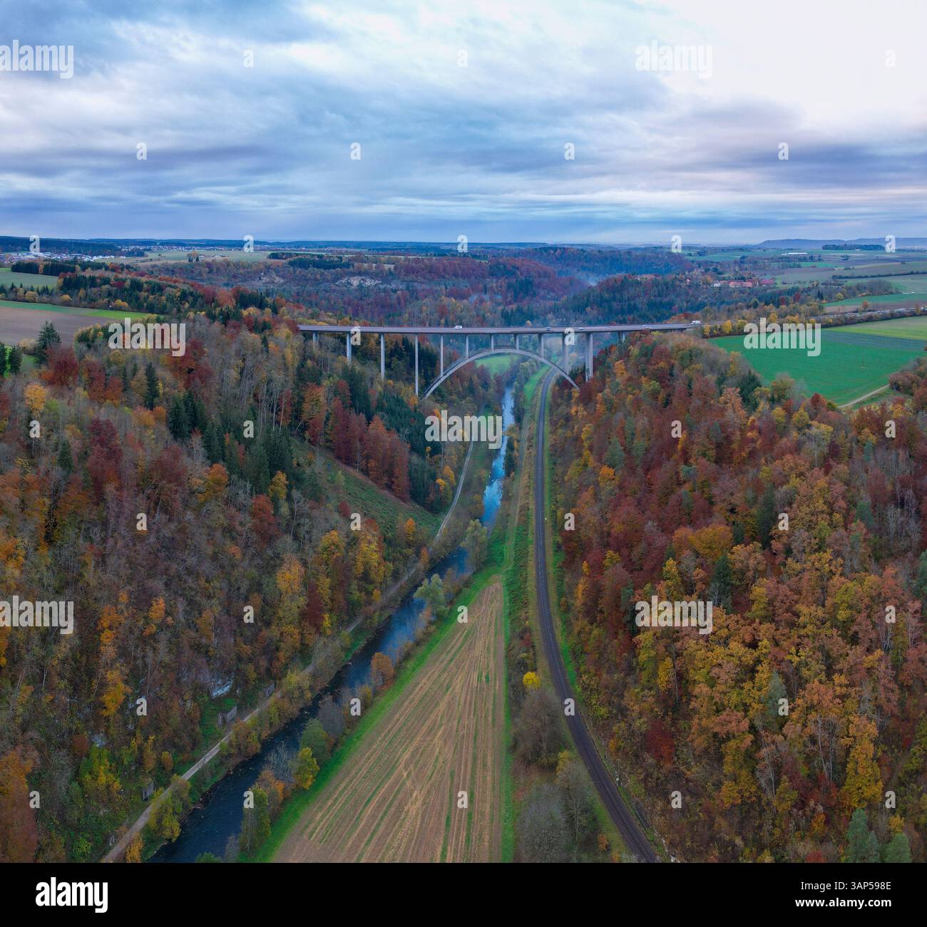 Germany aerial view clouds fields hi-res stock photography and