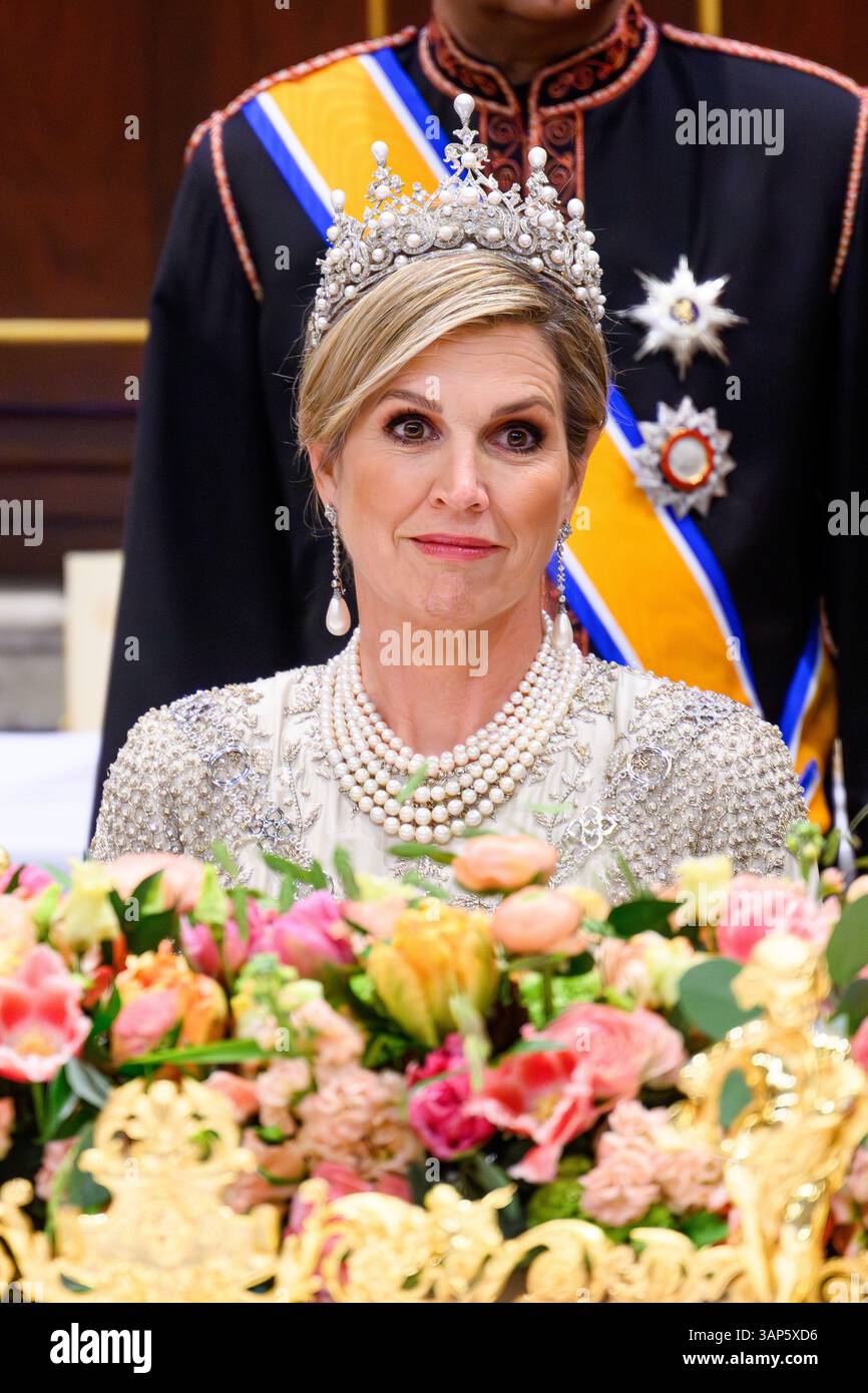 Amsterdam, The Netherlands. 15th Apr, 2025. Queen Maxima at the state ...