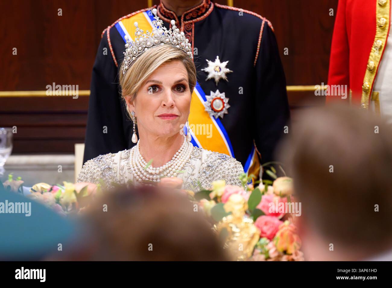 Amsterdam, The Netherlands. 15th Apr, 2025. Queen Maxima at the state ...