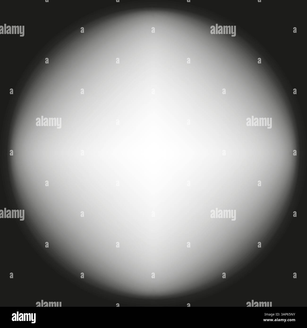 Radial light burst. Centered glow effect. White spotlight vector. Dark smooth edge. Stock Vector