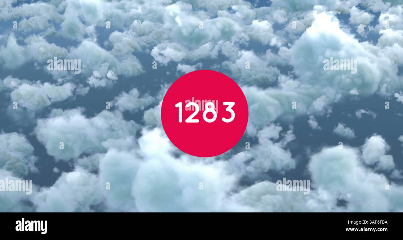 Image of counting numbers over clouds Stock Photo - Alamy