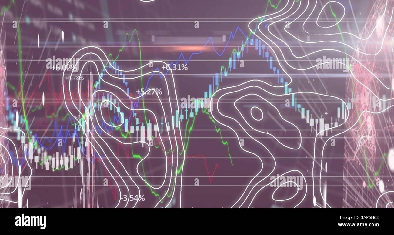 Image of data processing over black background Stock Photo