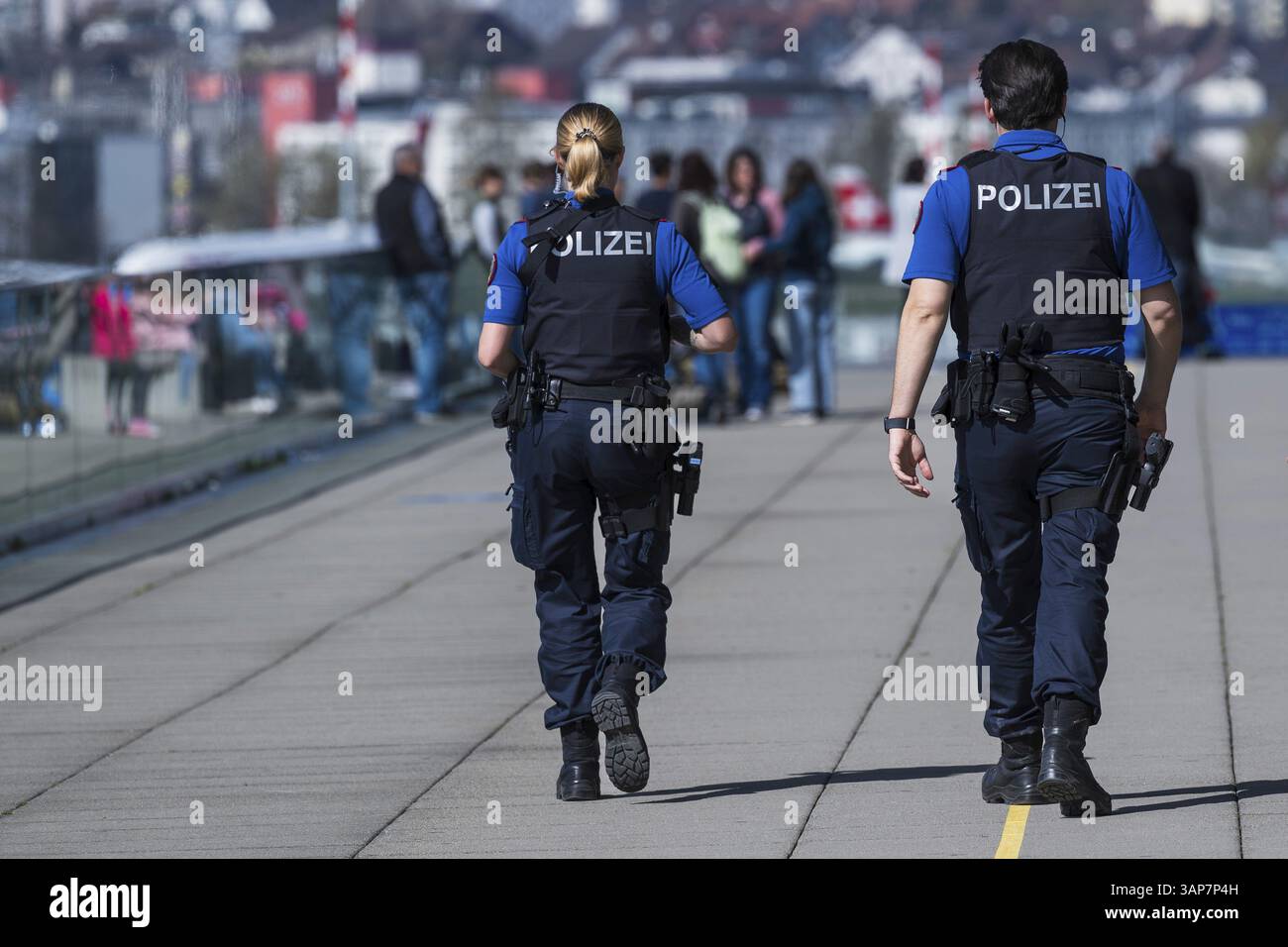 Police patrol Police officers Stock Photo