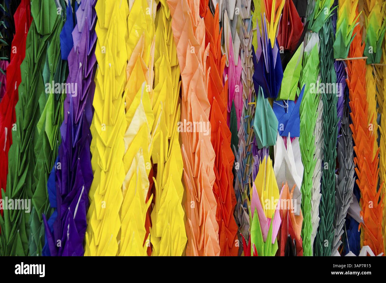 Hiroshima japan origami peace memorial hi-res stock