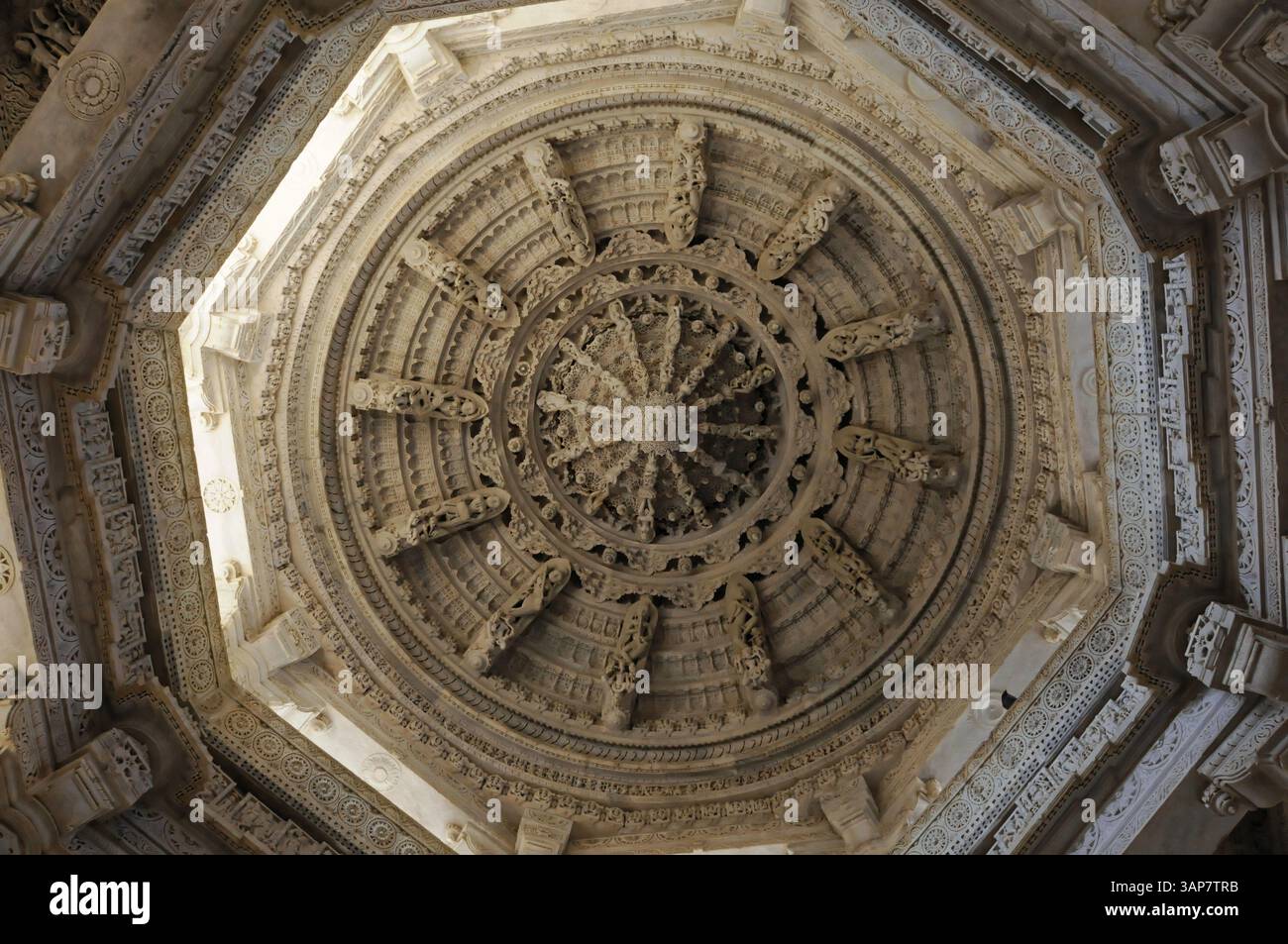 Ranakpur, Rajasthan, North India, India, Asia, Detailed, symmetrical ...