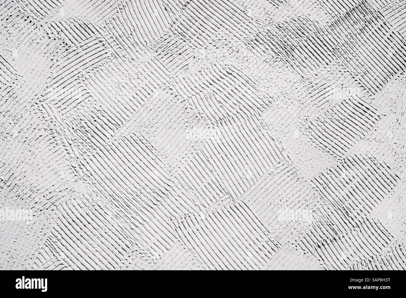 Decorative relief plaster wall with a unique pattern as background Stock Photo