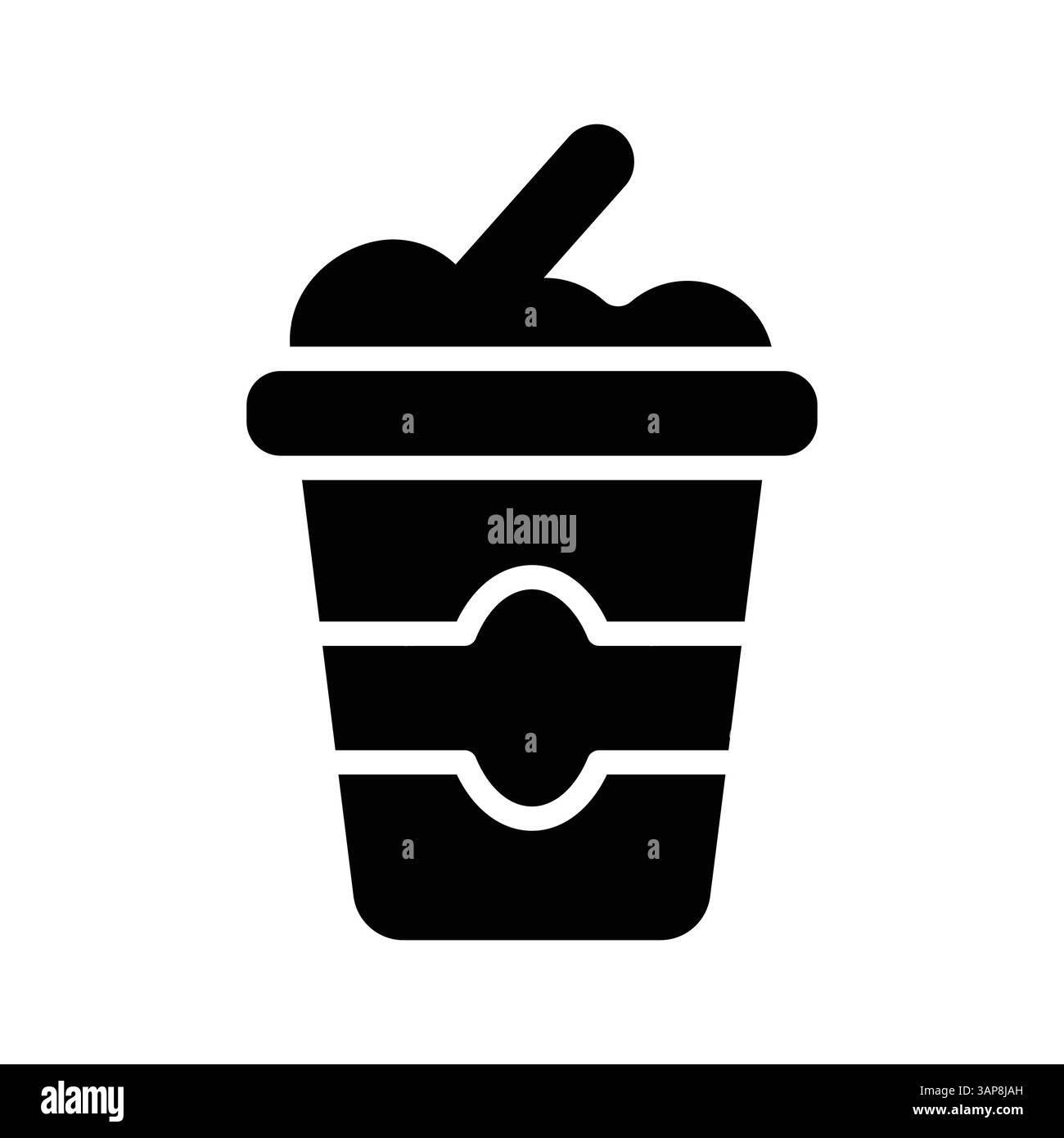 A yogurt icon representing a container of creamy, fermented dairy ...