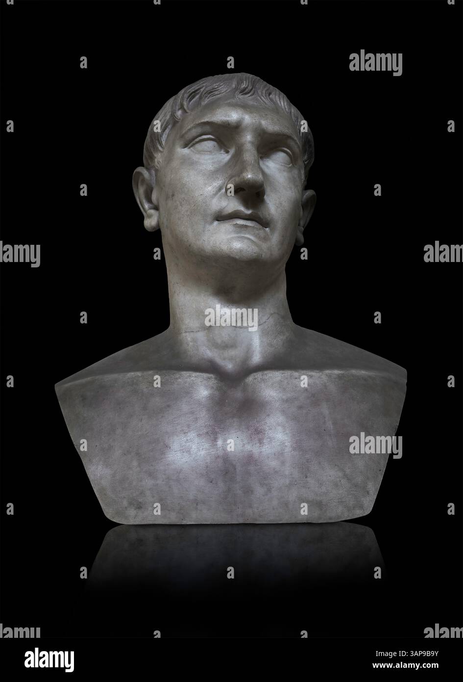 Roman Portrait Bust Of The Emperor Trajan Probably Made Following His 