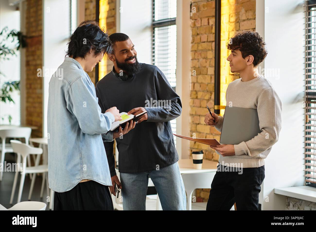 Team members engage in a brainstorming session, sharing ideas and ...