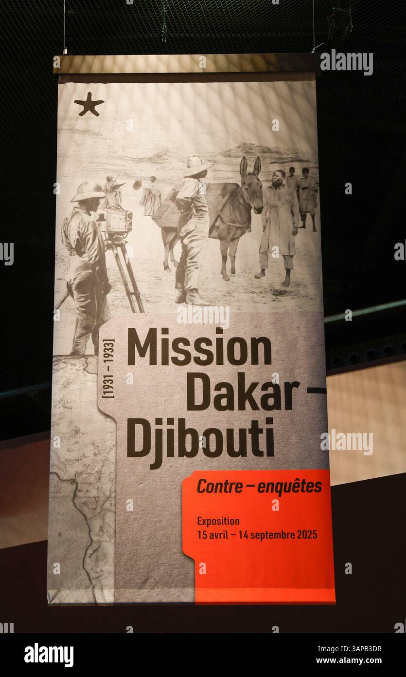 DAKAR DJIBOUTI COUNTER INVESTIGATIONS EXHIBITION AT QUAI BRANLY MUSEUM PARIS Stock Photo