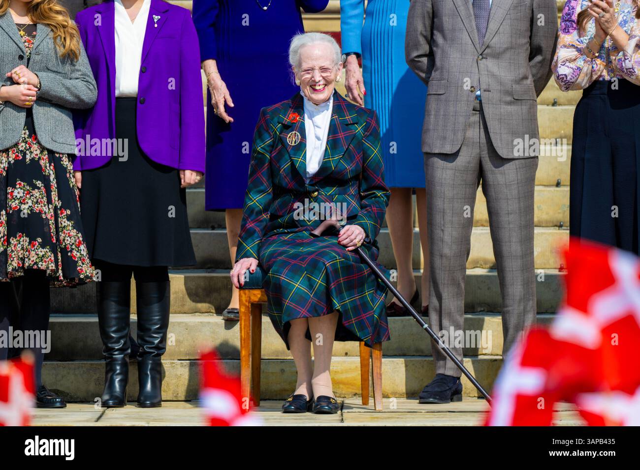 Queen Margrethe during a concert by the Royal Life Guards Band in the